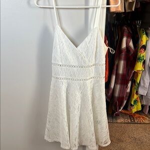 Stylish White Lace Dress